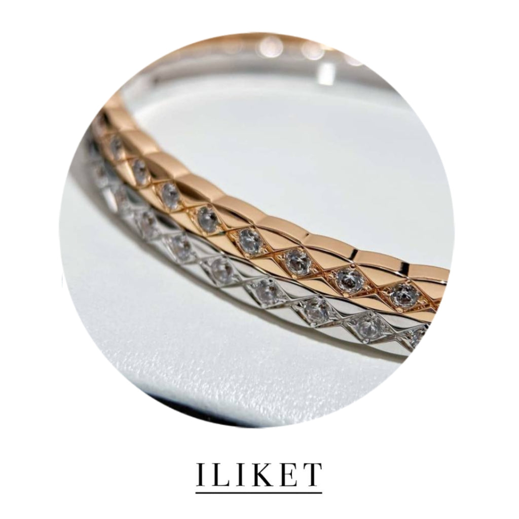 1：1 S925 silver full diamond mini Coco Crush Bracelet white gold& yellow gold &rose gold narrow Casual Style Party Style 18K Gold Office Style Elegant Style Coco Crush Bracelet with Diamonds