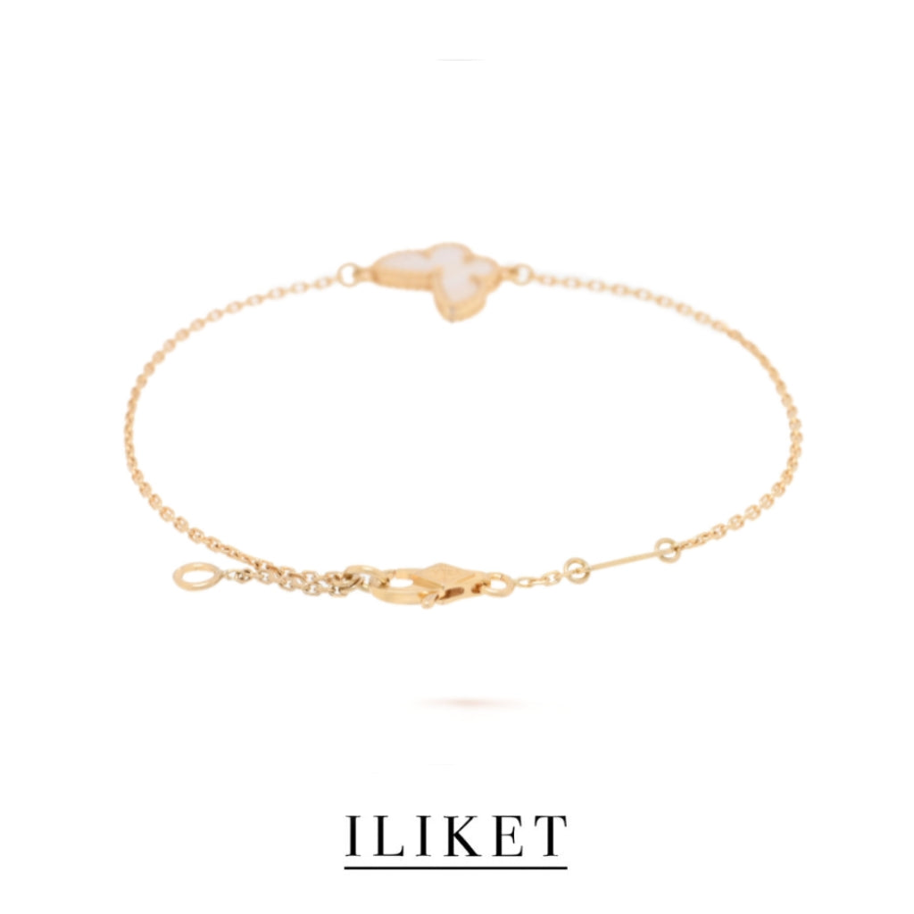 1:1 S925 silver rose gold colour natural white mother-of-pearl Sweet Butterflies bracelet fashion gift luxary style elegent bracelet