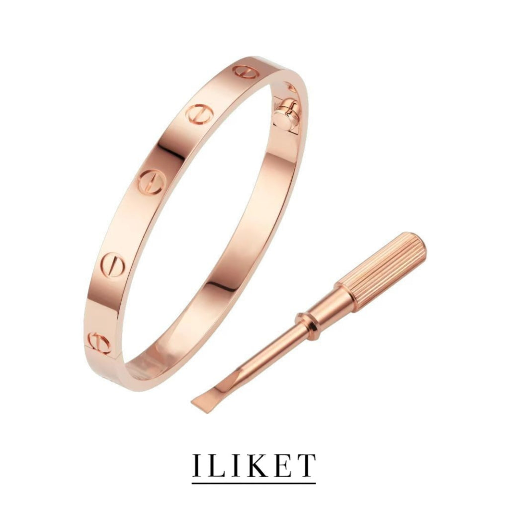 1:1 LOVE Bracelet 18k Yellow Gold& Rose Gold &White Gold Wide Classic Bracelet anniversary gift