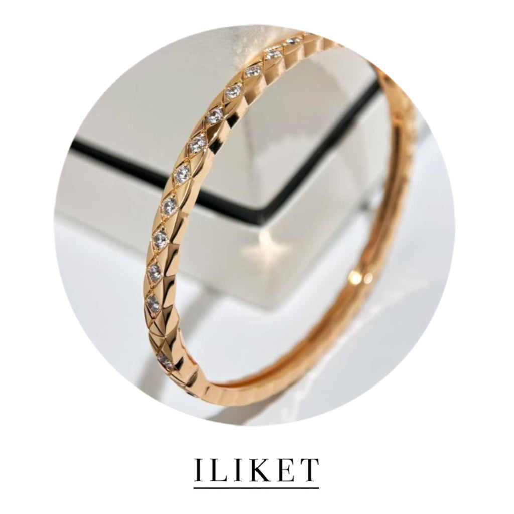 1：1 S925 silver full diamond mini Coco Crush Bracelet white gold& yellow gold &rose gold narrow Casual Style Party Style 18K Gold Office Style Elegant Style Coco Crush Bracelet with Diamonds