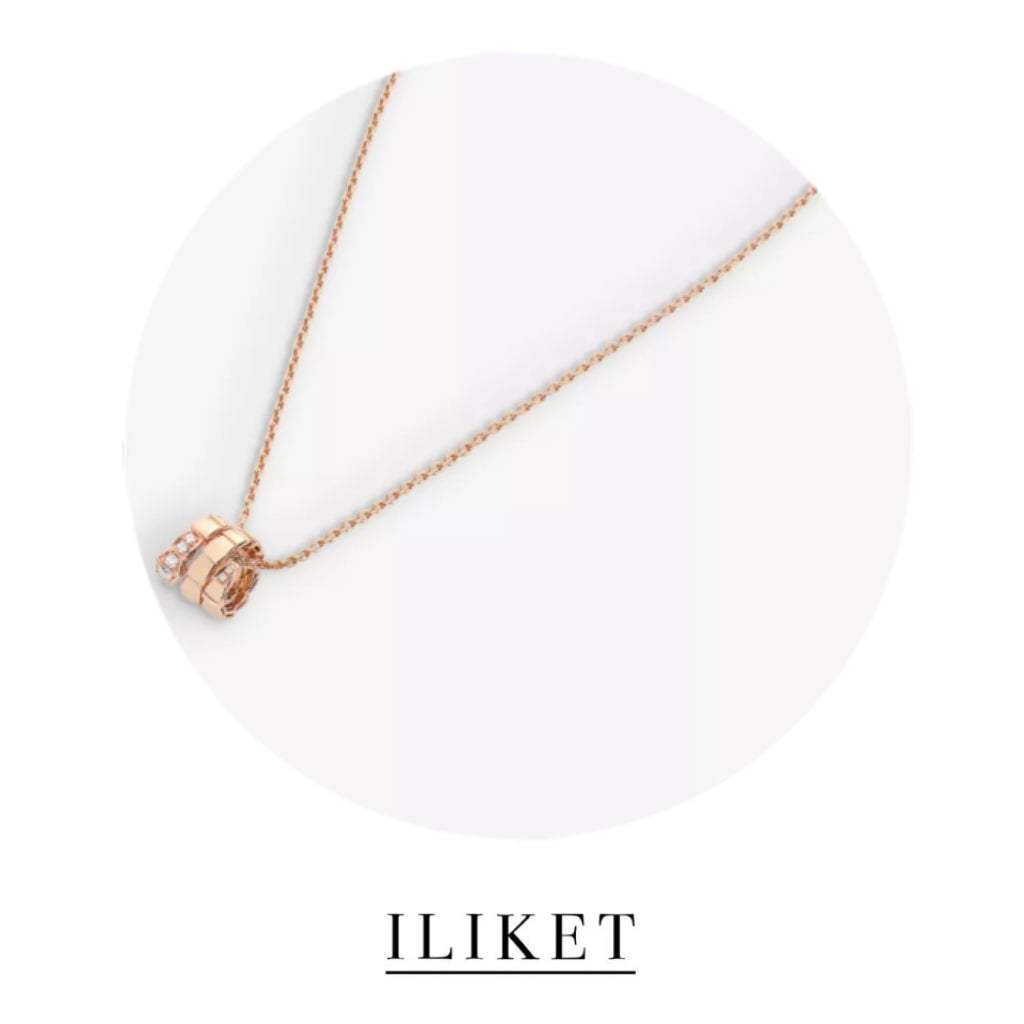 1:1 Serpenti Viper necklace 18k rose gold& white gold pendant necklace set with pavé diamonds on the head and tail snake bone necklace