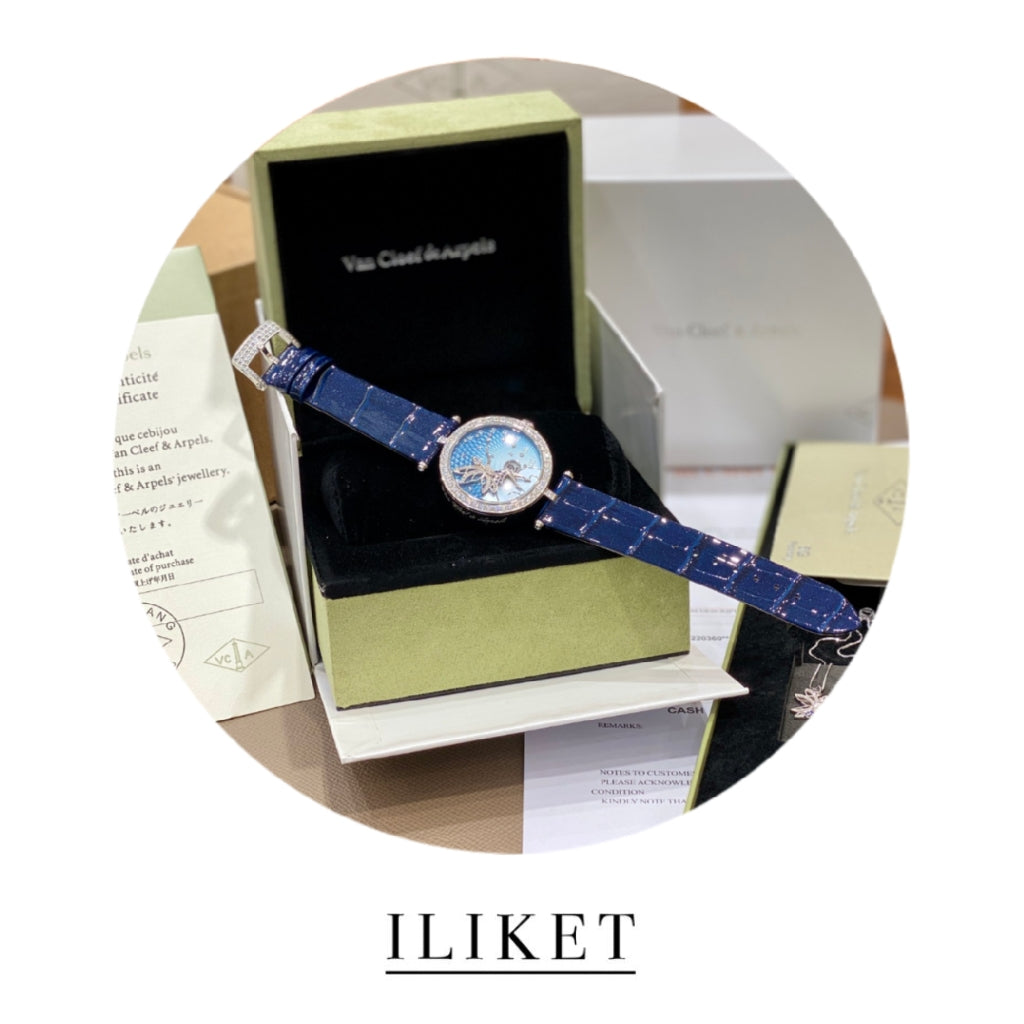 Fairy watch Blue dial, Blue crocodile leather ,watch