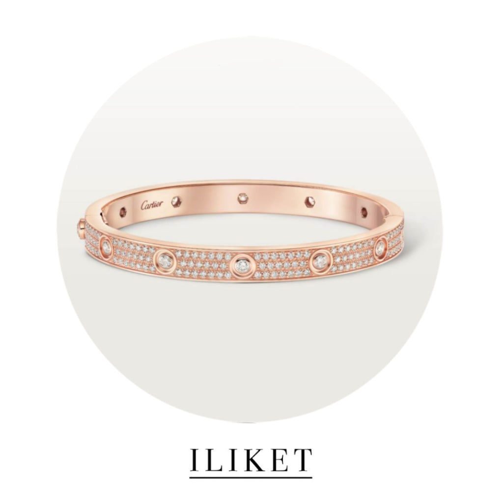 1:1 LOVE Bracelet birthday anniversary luxary gift 18k Yellow Gold& Rose Gold &White Gold 10 diamond full diamond Wide Classic Bracelet