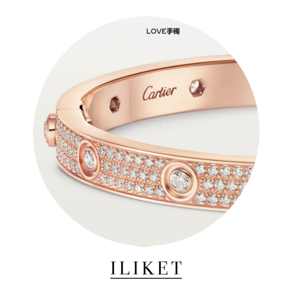 1:1 LOVE Bracelet birthday anniversary luxary gift 18k Yellow Gold& Rose Gold &White Gold 10 diamond full diamond Wide Classic Bracelet