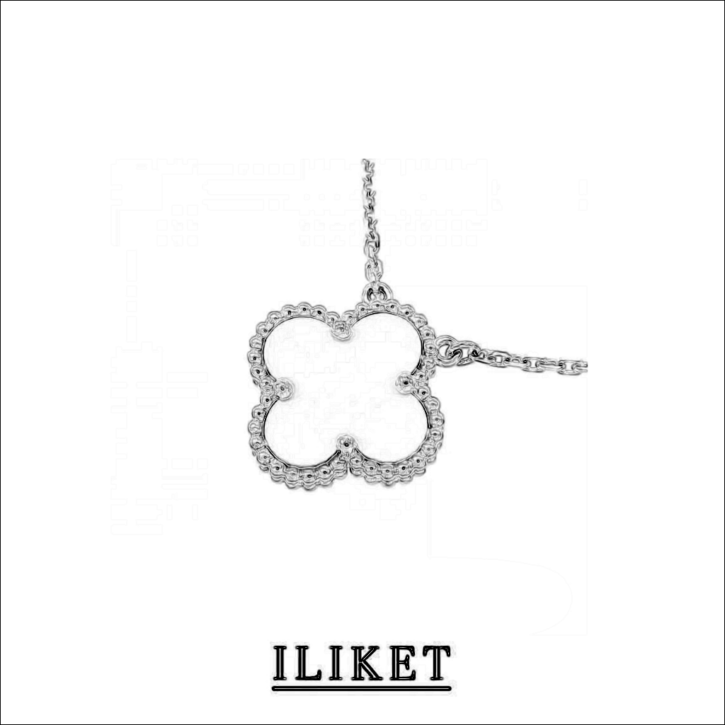 Four-Leaf Clover Necklace green malachite Clavicle Chain