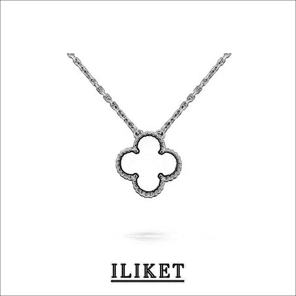 Four-Leaf Clover Necklace 18k yellow gold& rose gold &white gold white mother of pearl Clavicle Chain